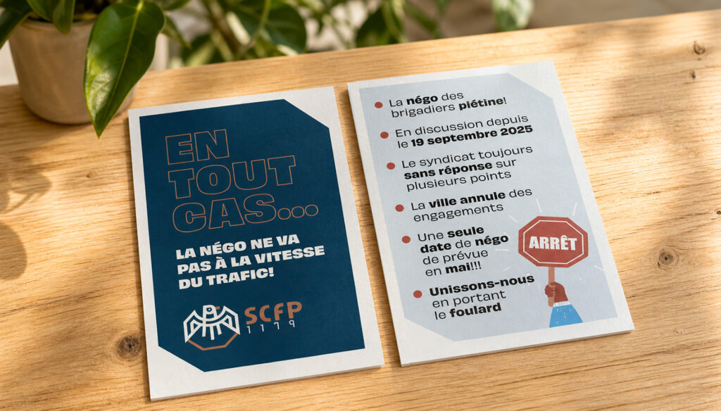En tout cas , la négo ne va pas à la vitesse du trafic